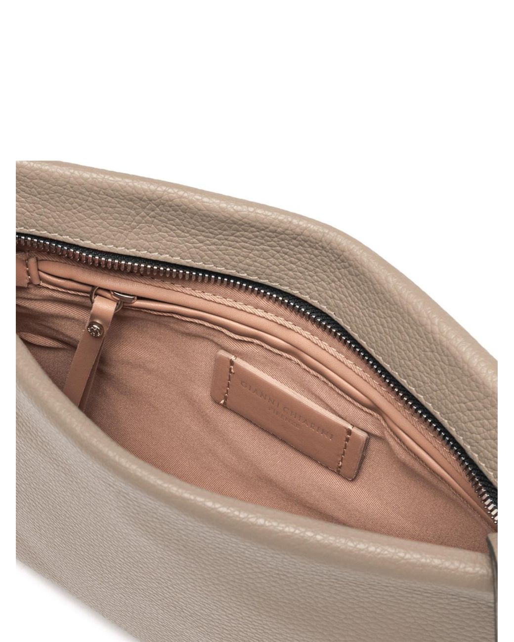 Gianni Chiarini Natural Zippered Shoulder Bag