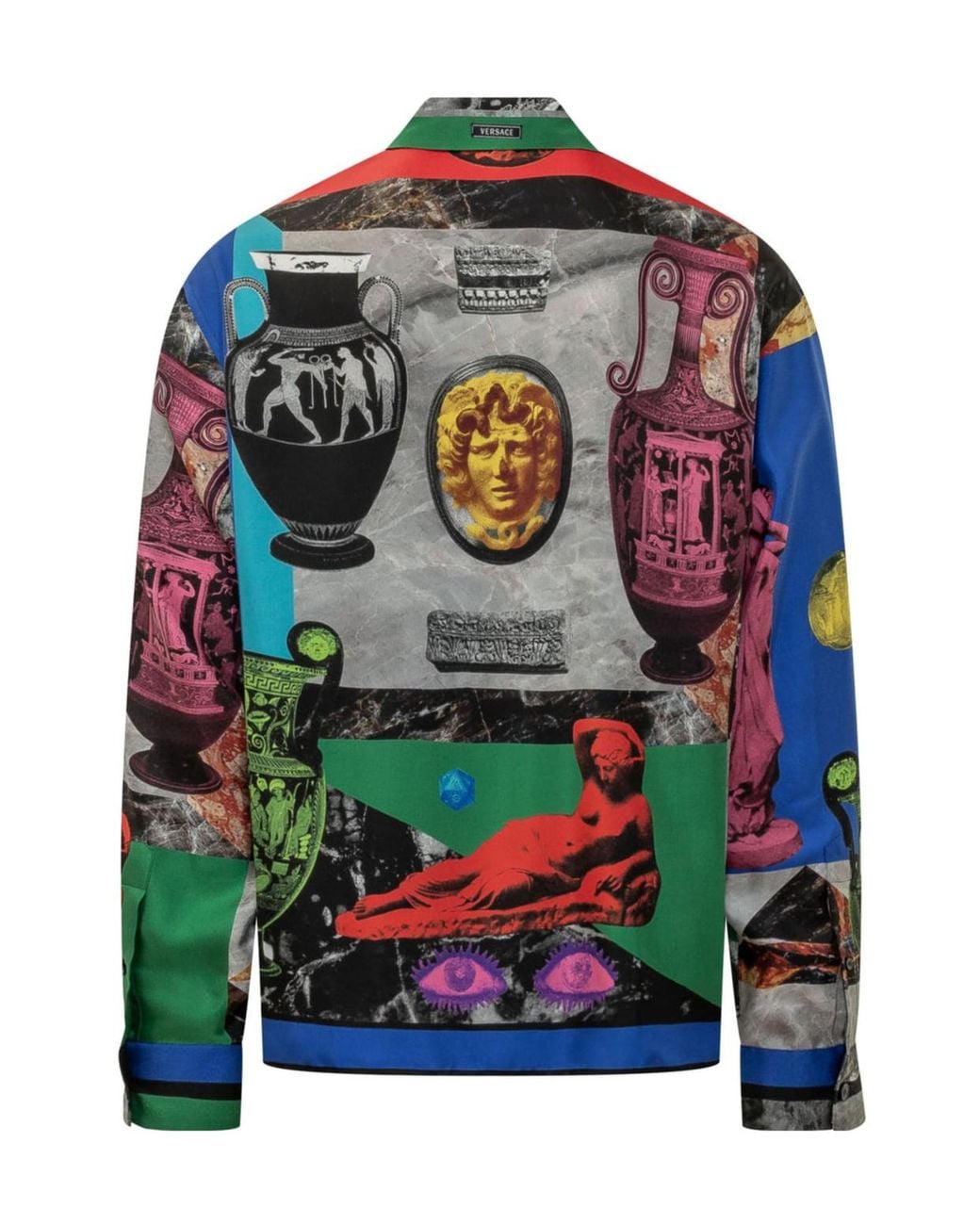 Versace Blue Versatile Geo Informal Shirt for men