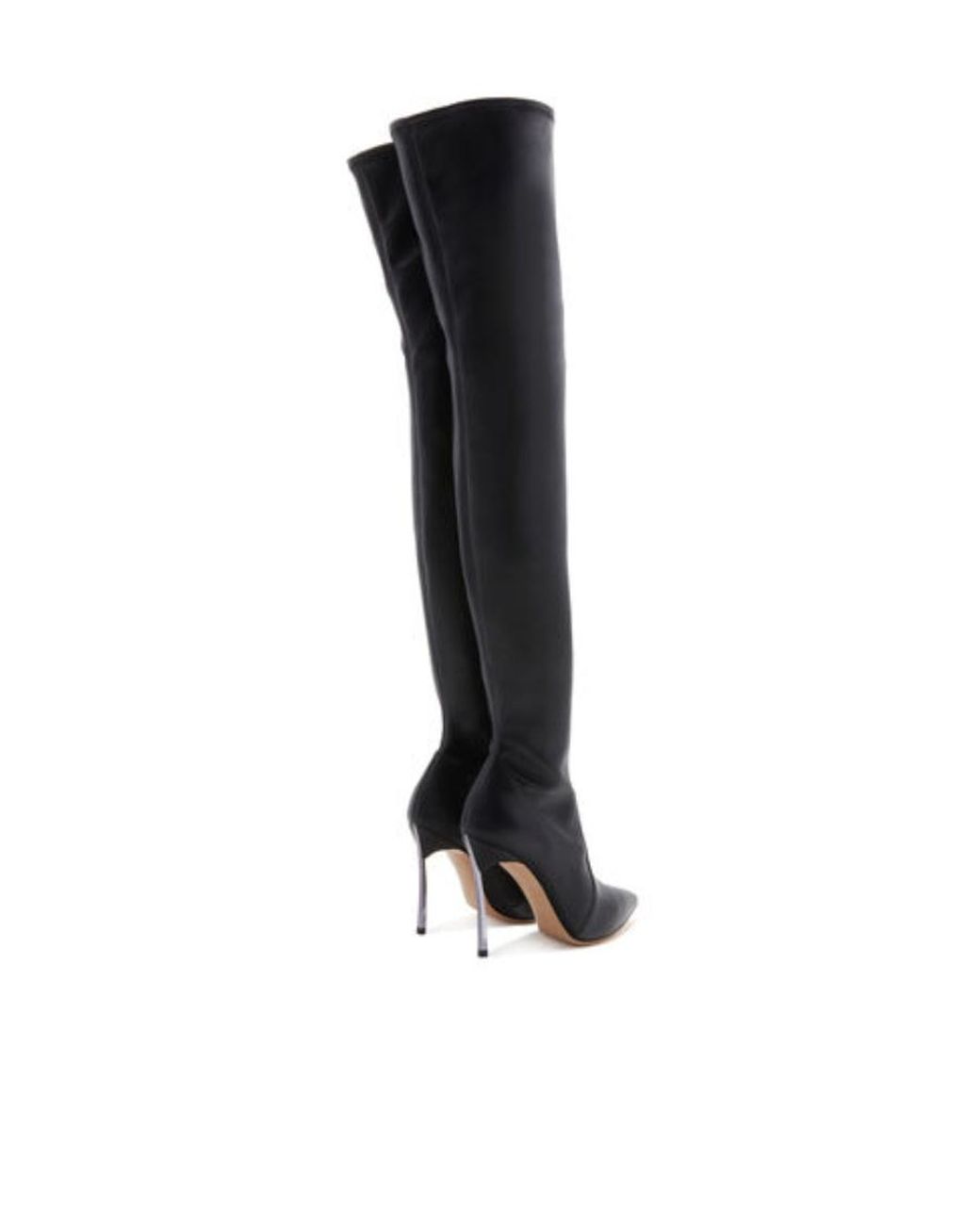 Casadei Black Blade 100Mm Thigh-High Boots