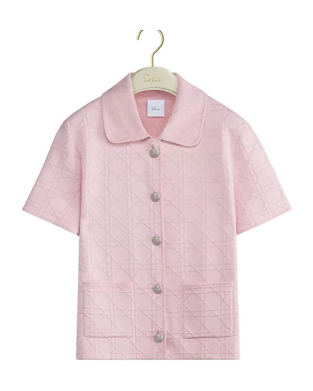 Dior Pink Giacca Macrocannage Con Vestibilità Regolare