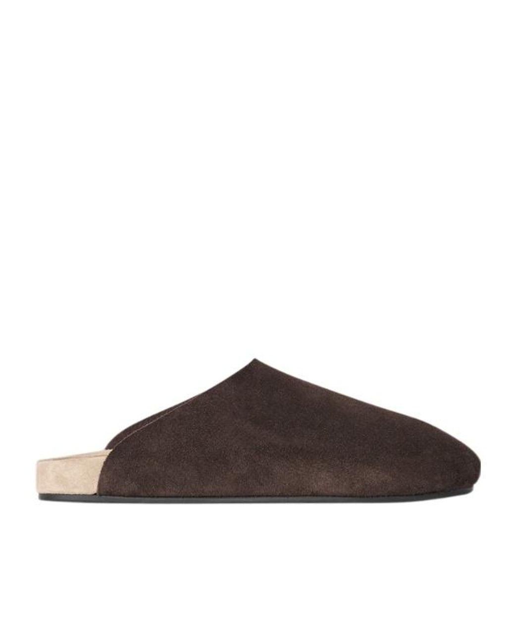 The Row Brown Hudson Two Slip-On Slides