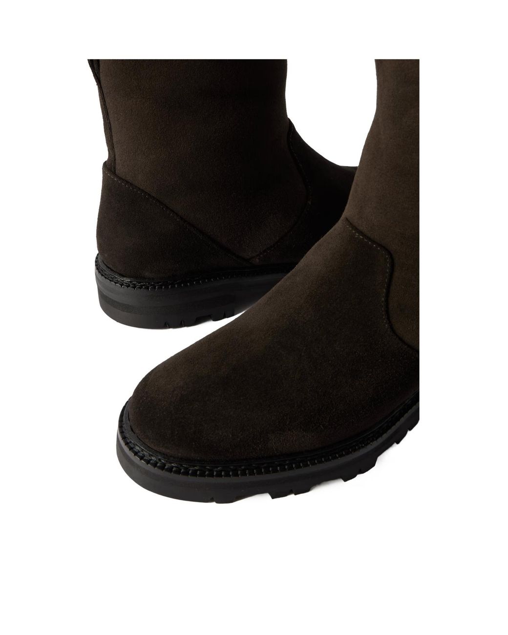 Manolo Blahnik Black Shearling-Lined Suede Ankle Boots