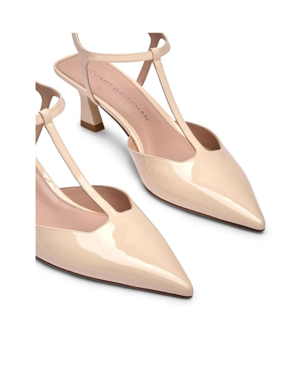 Stuart Weitzman Pink Vinnie T-Strap Pump