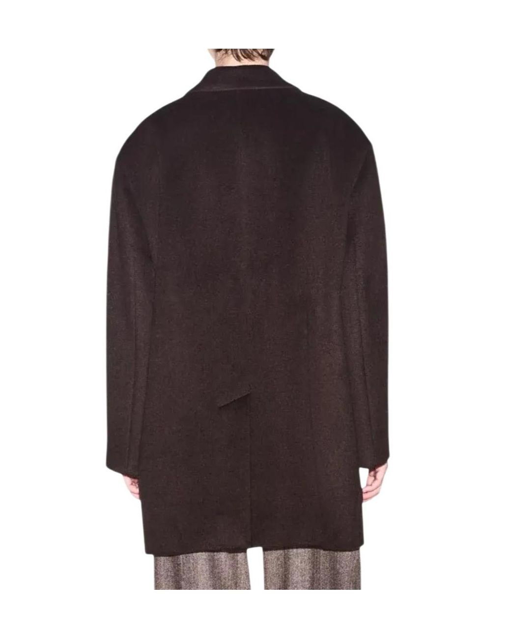 ARMANI EXCHANGE Blue Caban Logo-Embroidered Single-Breasted Coat