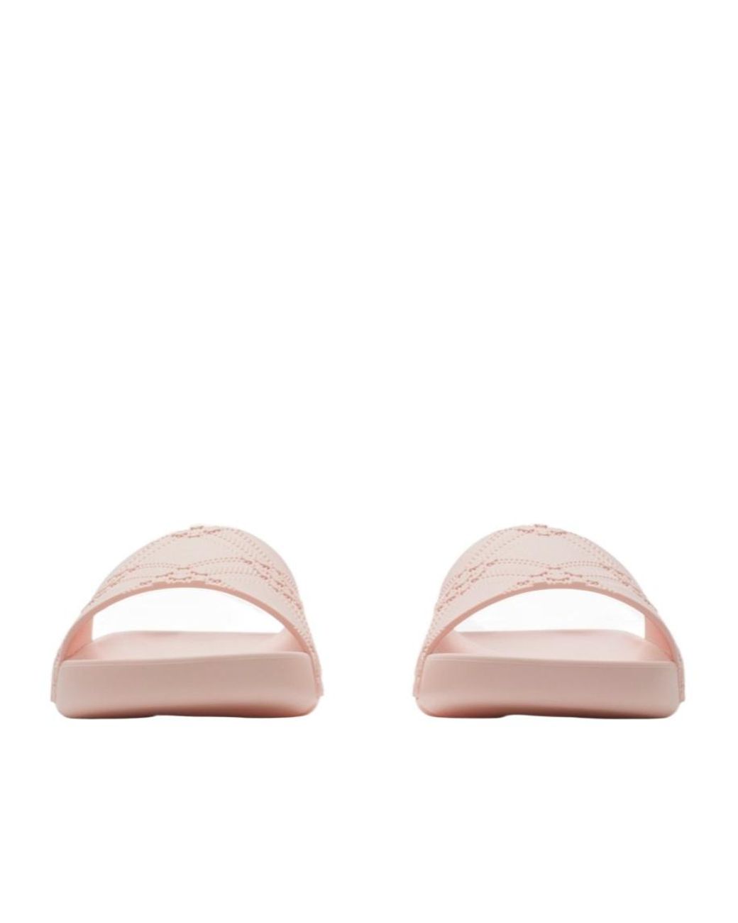 Burberry Pink Checked Slip-On Slides