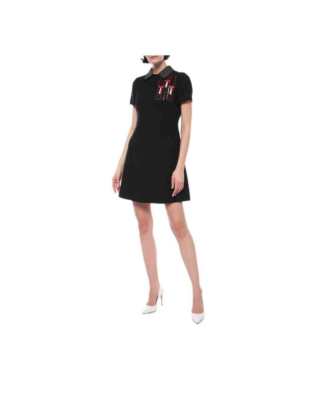 Valentino Black Cady Mini Dress