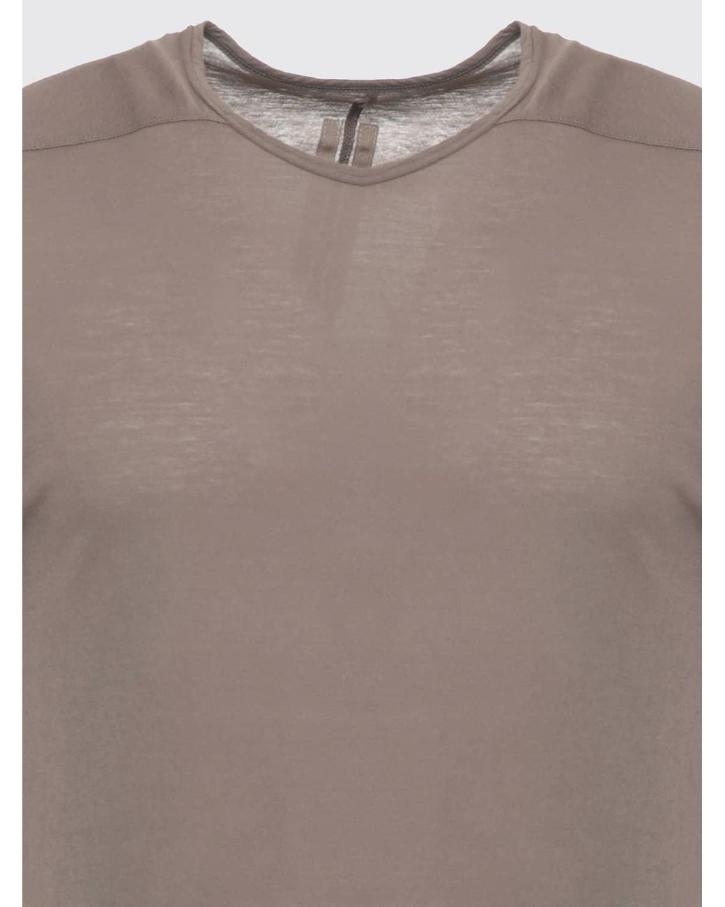Rick Owens Gray Long Lace-Hem T-Shirt for men