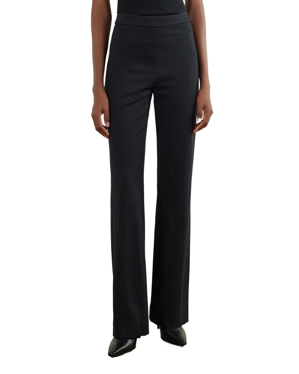 Veronica Beard Blue Gracie Stretch-Jersey Flared Pants