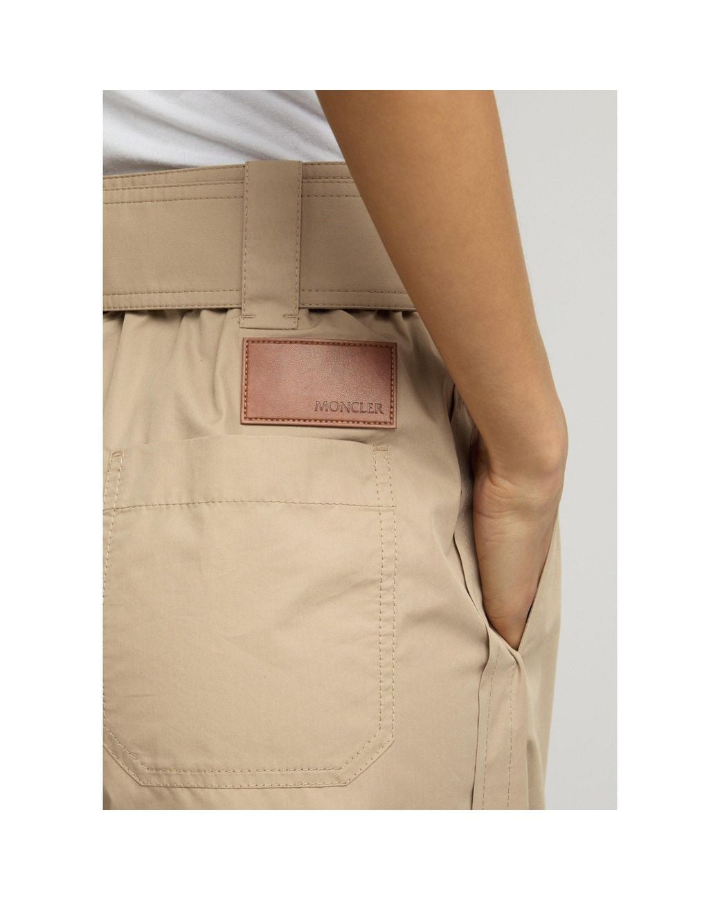Moncler Natural Casual Loose Trousers