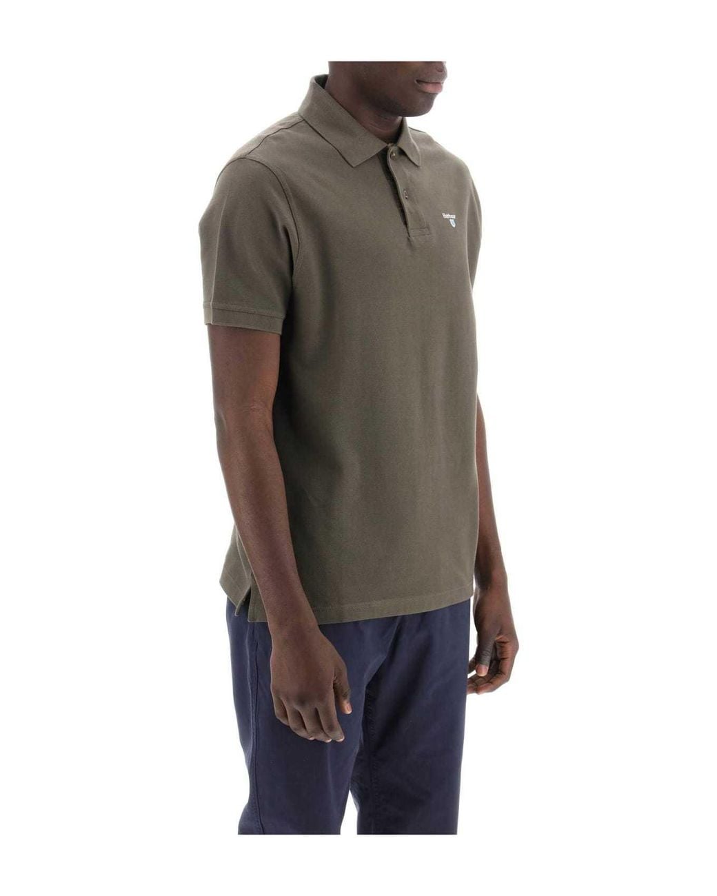 Barbour Green Short-Sleeved Polo Shirt for men