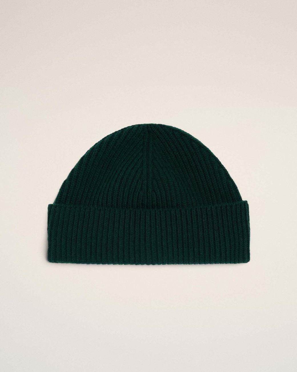 AMI Green Ami Ribbed Logo Beanie Hat for men