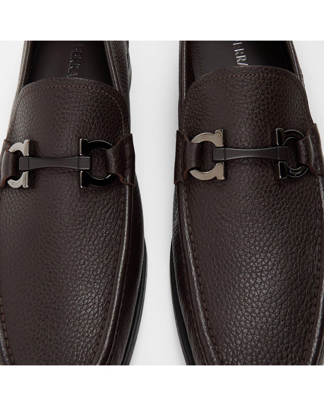 Ferragamo Black Grained Loafer for men