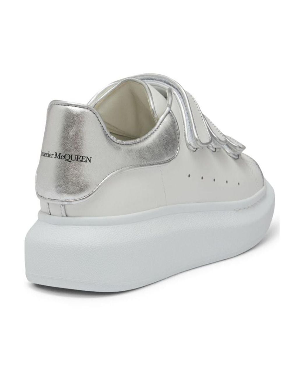 McQueen Gray Touch-Strap Low-Top Sneakers