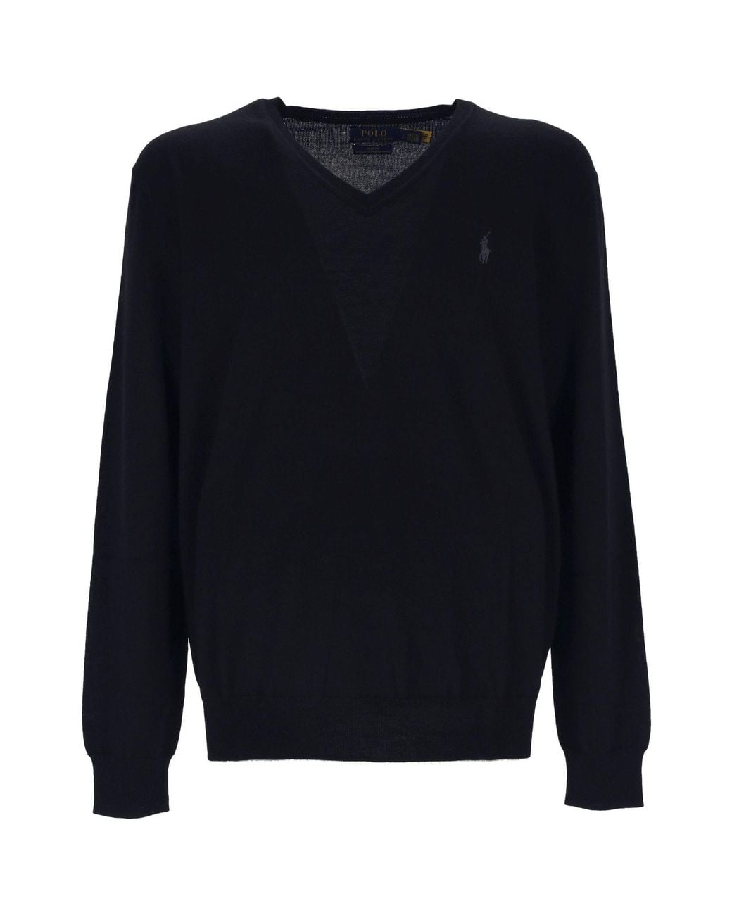 Polo Ralph Lauren Blue Polo Pony Embroidered V-Neck Jumper for men