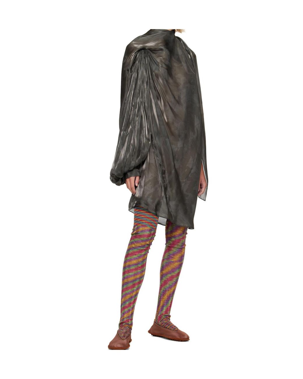 Kiko Kostadinov Gray Asymmetrical Dress