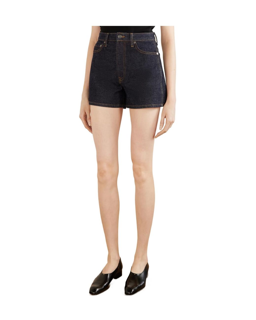 Khaite Blue Straight-Leg Denim Shorts