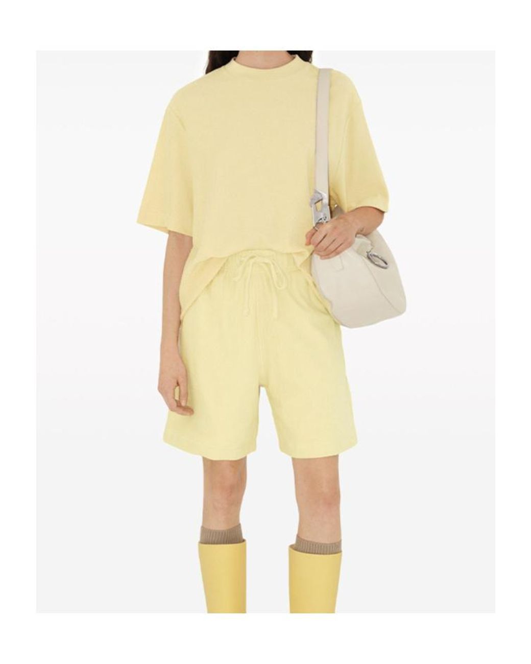 Burberry Yellow Ekd-Print Towelled T-Shirt