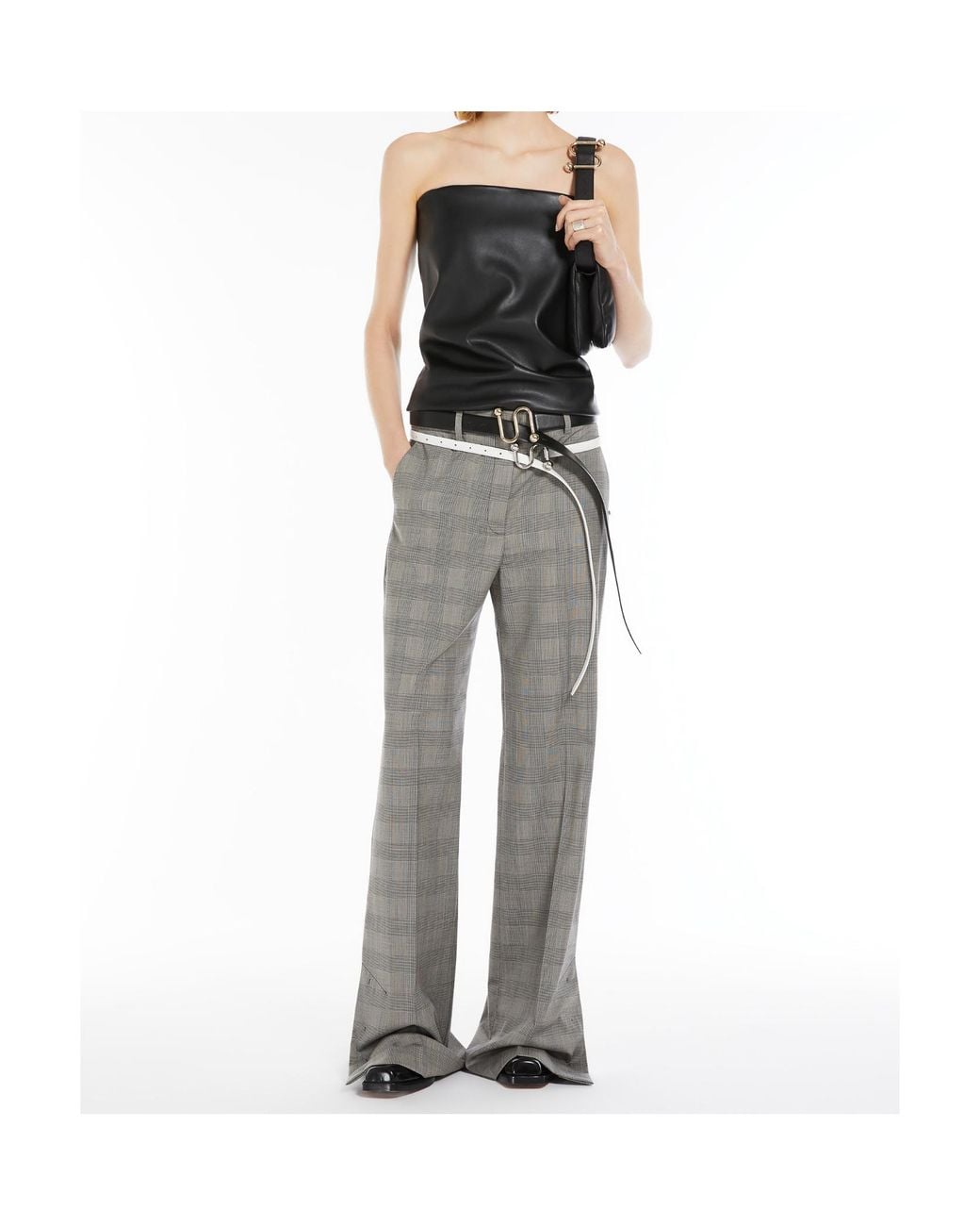 Sportmax Gray Wool Tailored Pants