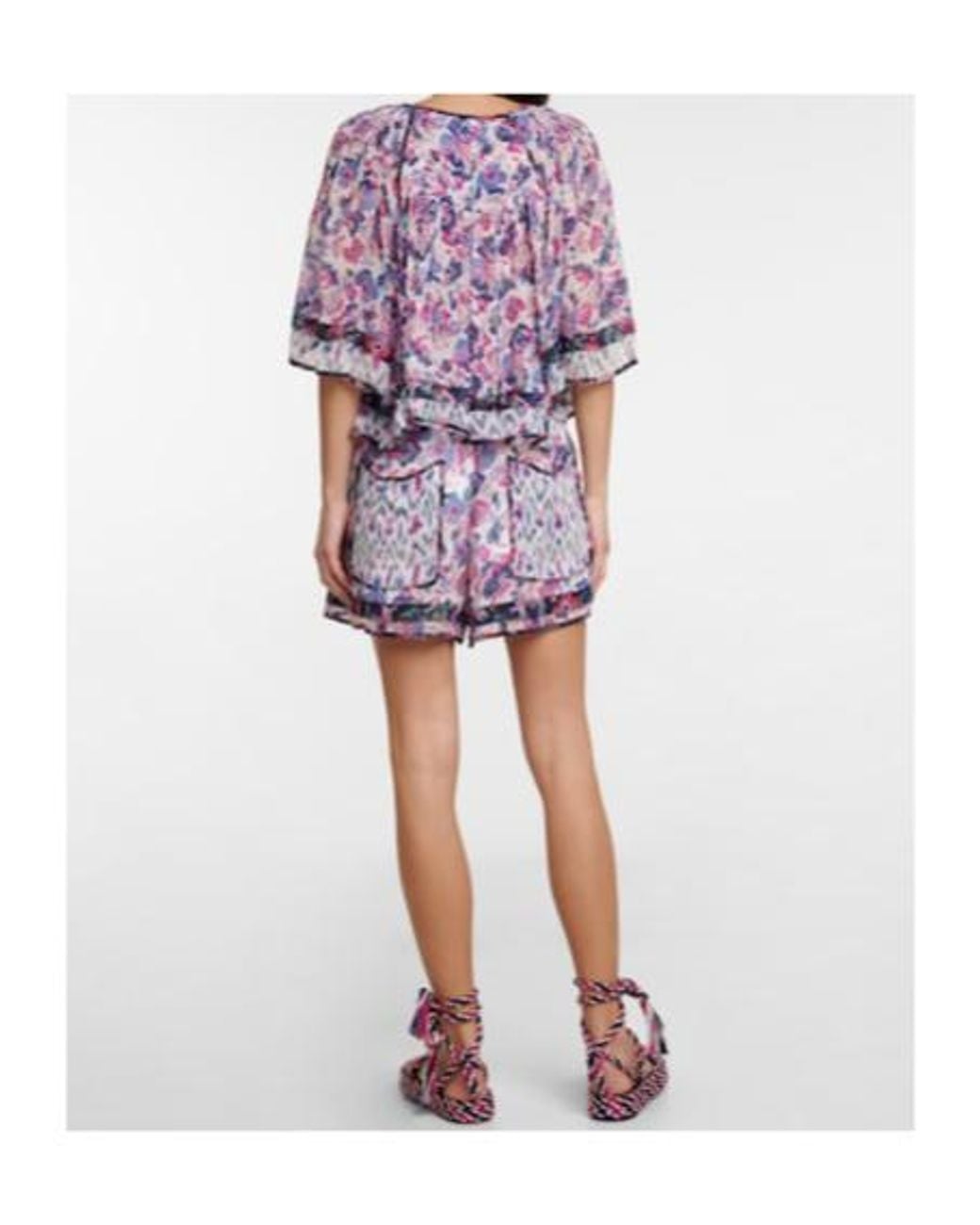 Isabel Marant Blue Floral Georgette Blouse