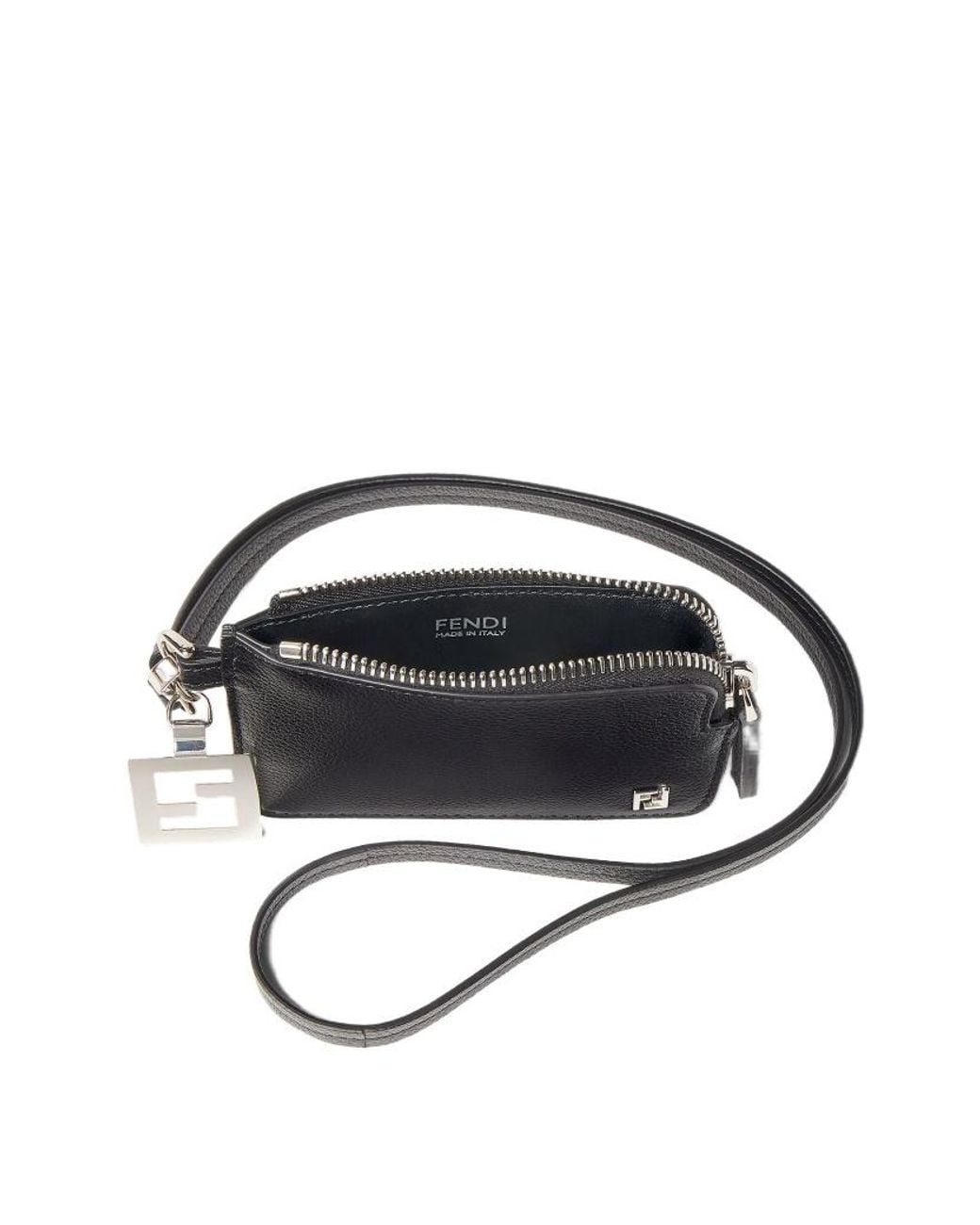 Fendi White Ff Card Holder for men