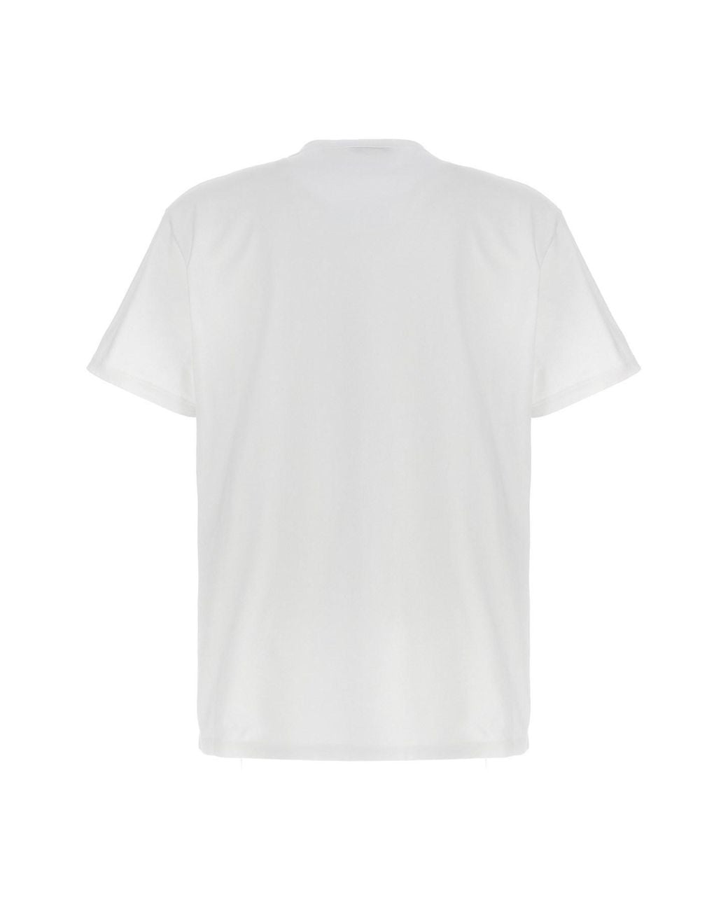 McQueen White Logo Printed Crewneck T Shirt for men