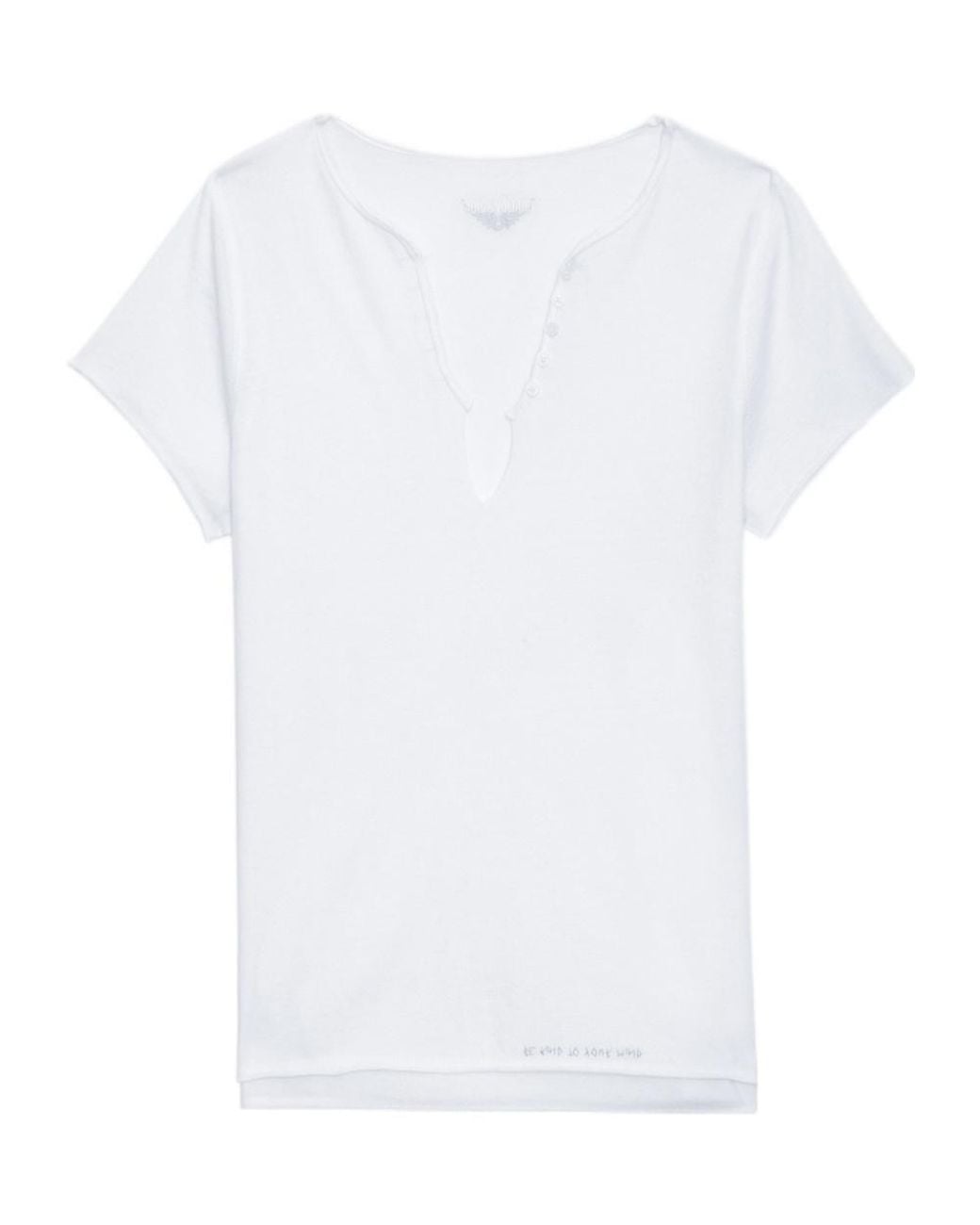 Zadig & Voltaire White Rhinestone-Embellished Cotton T-Shirt