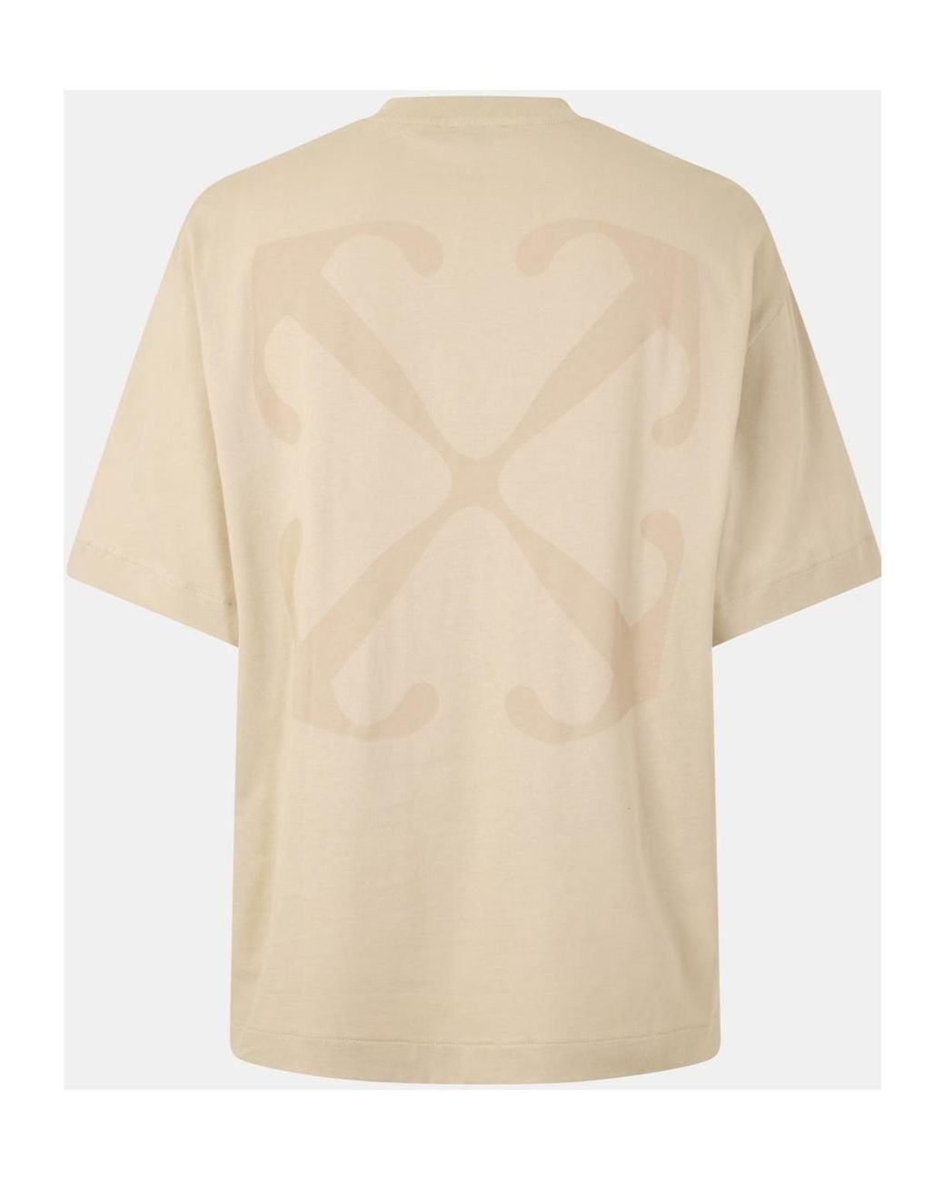 Off-White c/o Virgil Abloh Natural Logo Crew Neck T-Shirt for men