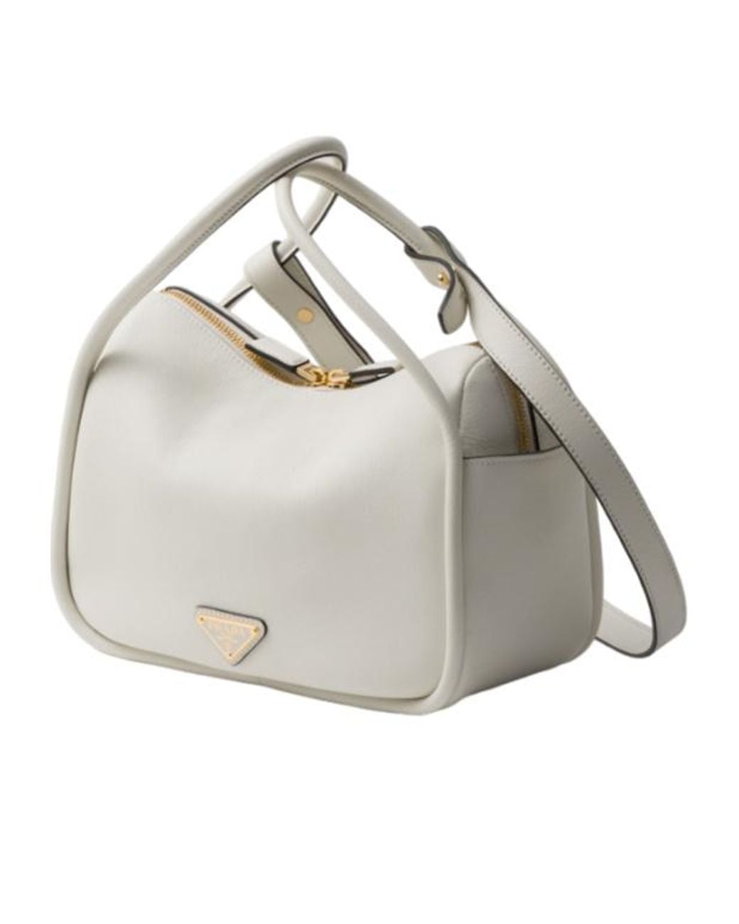 Prada Gray Darling Leather Handbag