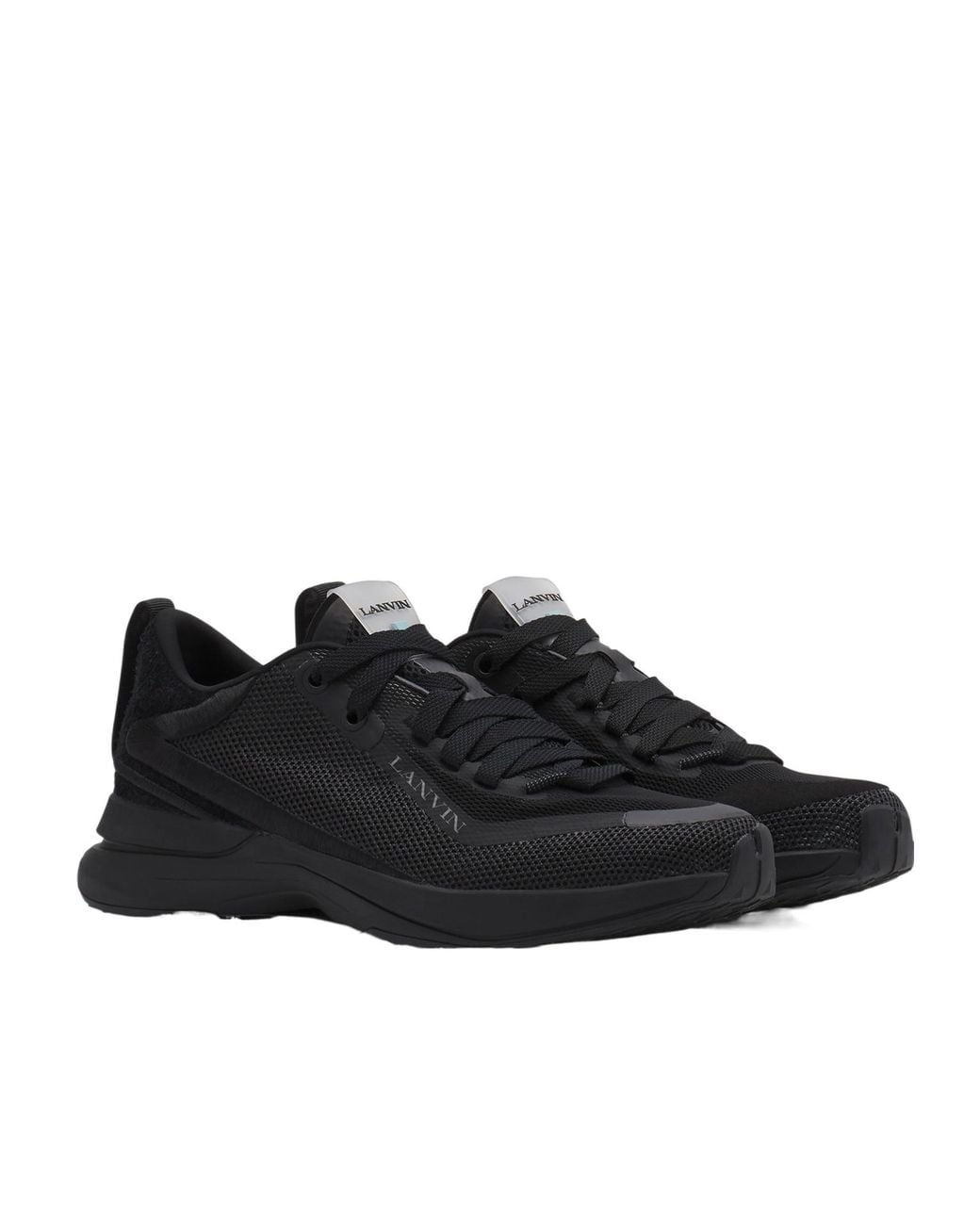 Lanvin Black L-I Mesh Sneakers for men