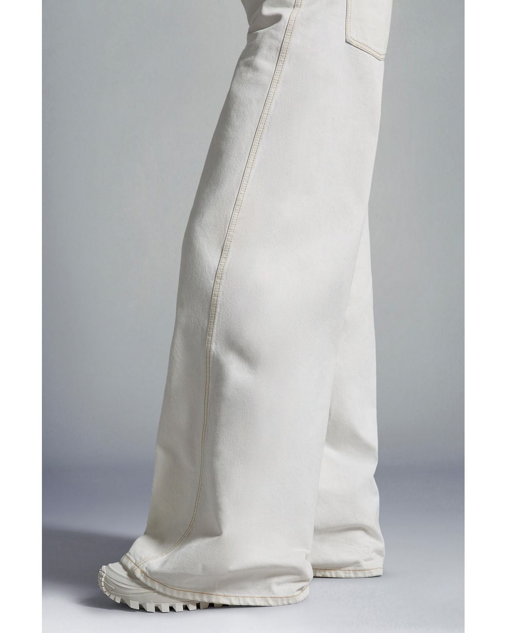 Moncler White Bleached Denim Jeans