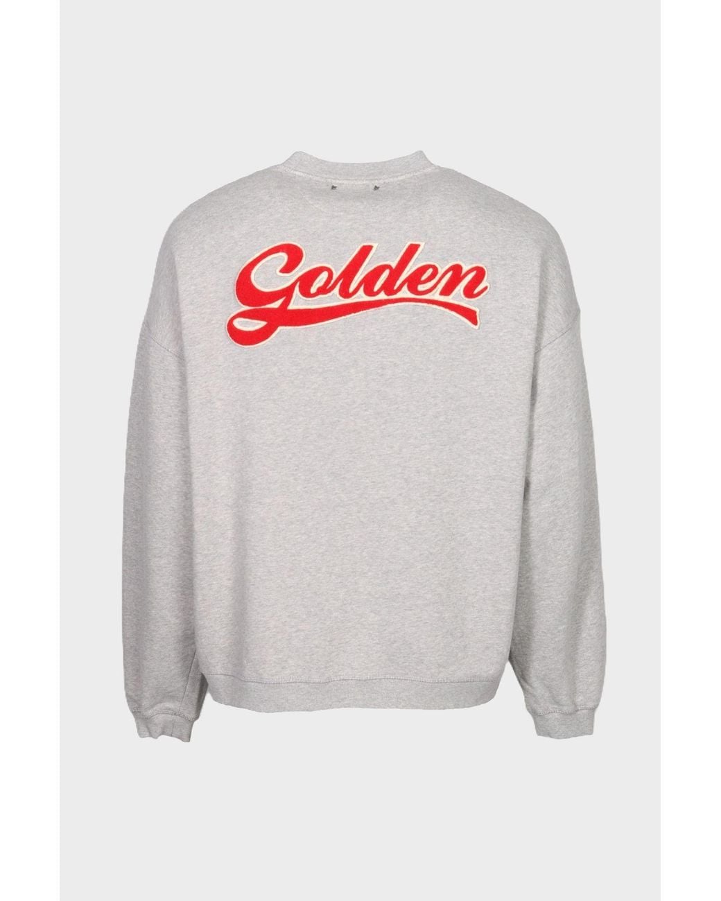 Golden Goose Deluxe Brand Gray Oversize Logo Sweatshirt for men