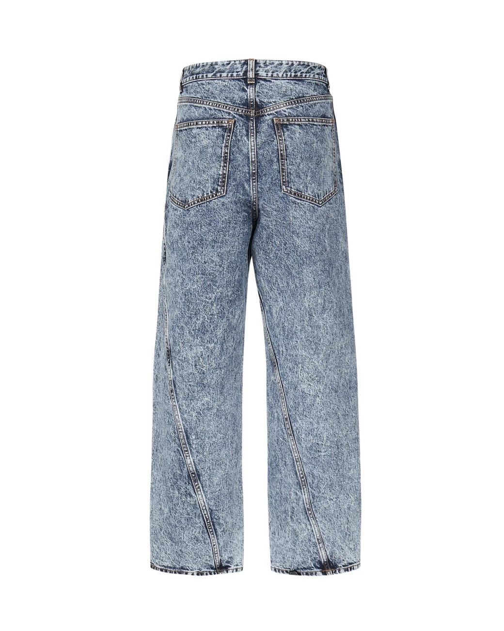 Alaïa Blue Alaïa Twisted Straight Cut Jeans
