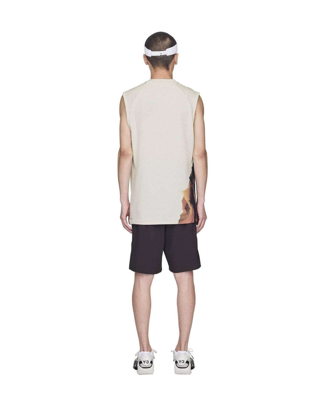 Y-3 White Printed Top for men