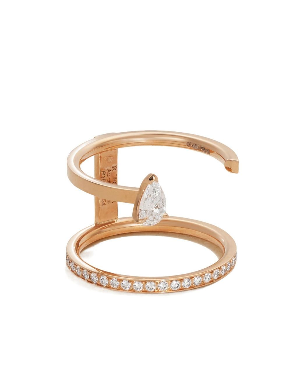 Repossi White 18K Rose Diamond Ring