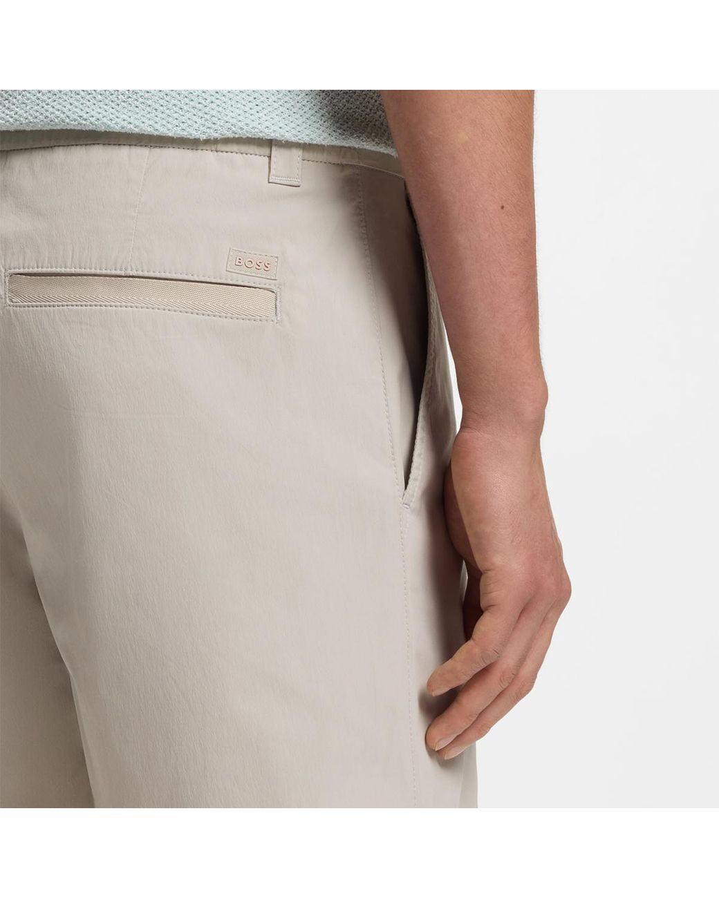Boss White Boss Drawstring Straight-Fit Shorts for men