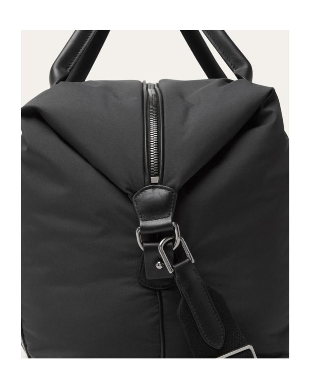 Loro Piana Black Medium Wind Duffle Bag for men