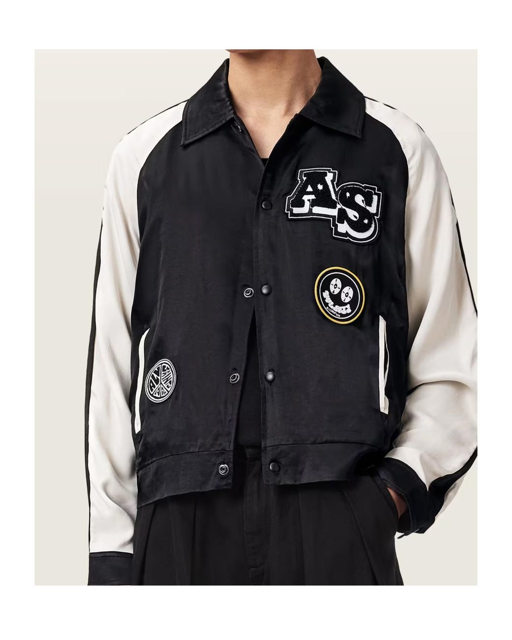 AllSaints Black Long-Sleeved Jacket for men