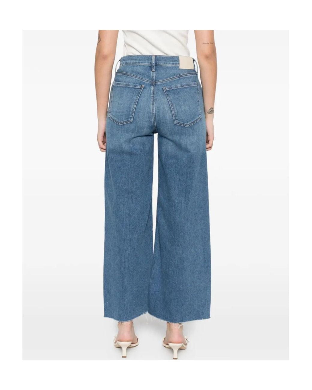 Citizens of Humanity Blue Lyra Raw-Cut Jeans