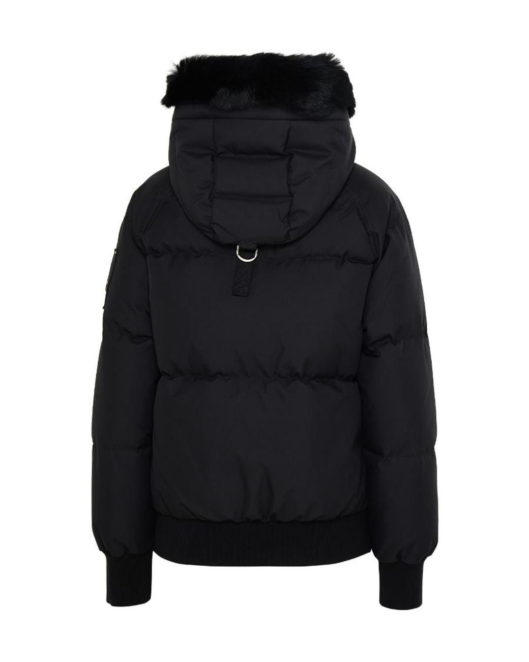 Moose Knuckles Black Long-Sleeved Hooded Cotton-Padded Suit