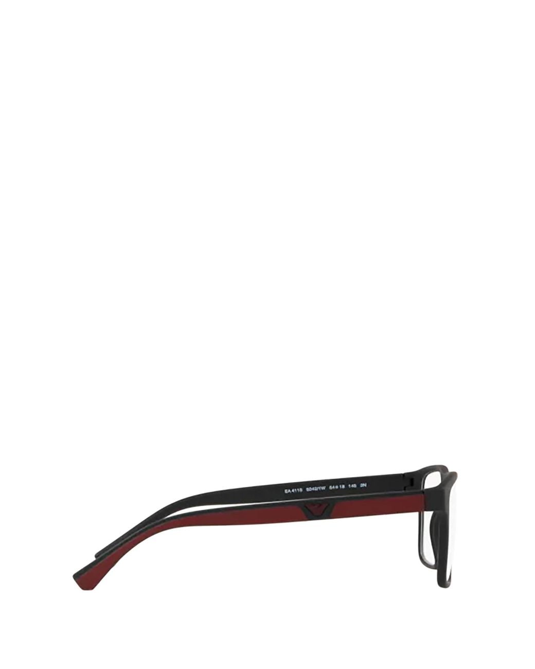 Emporio Armani White Square Frame Clip-On Glasses for men