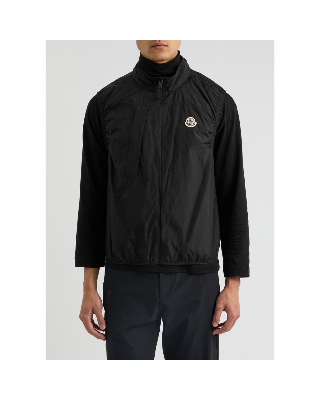 Moncler Black Lightweight And Breathable Vest for men
