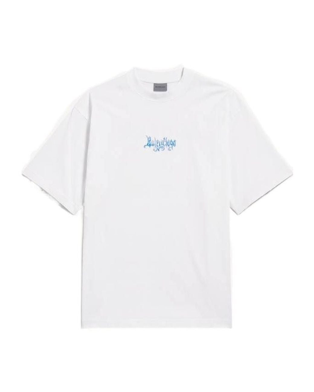 Balenciaga White Sketchy Medium Fit T-Shirt for men