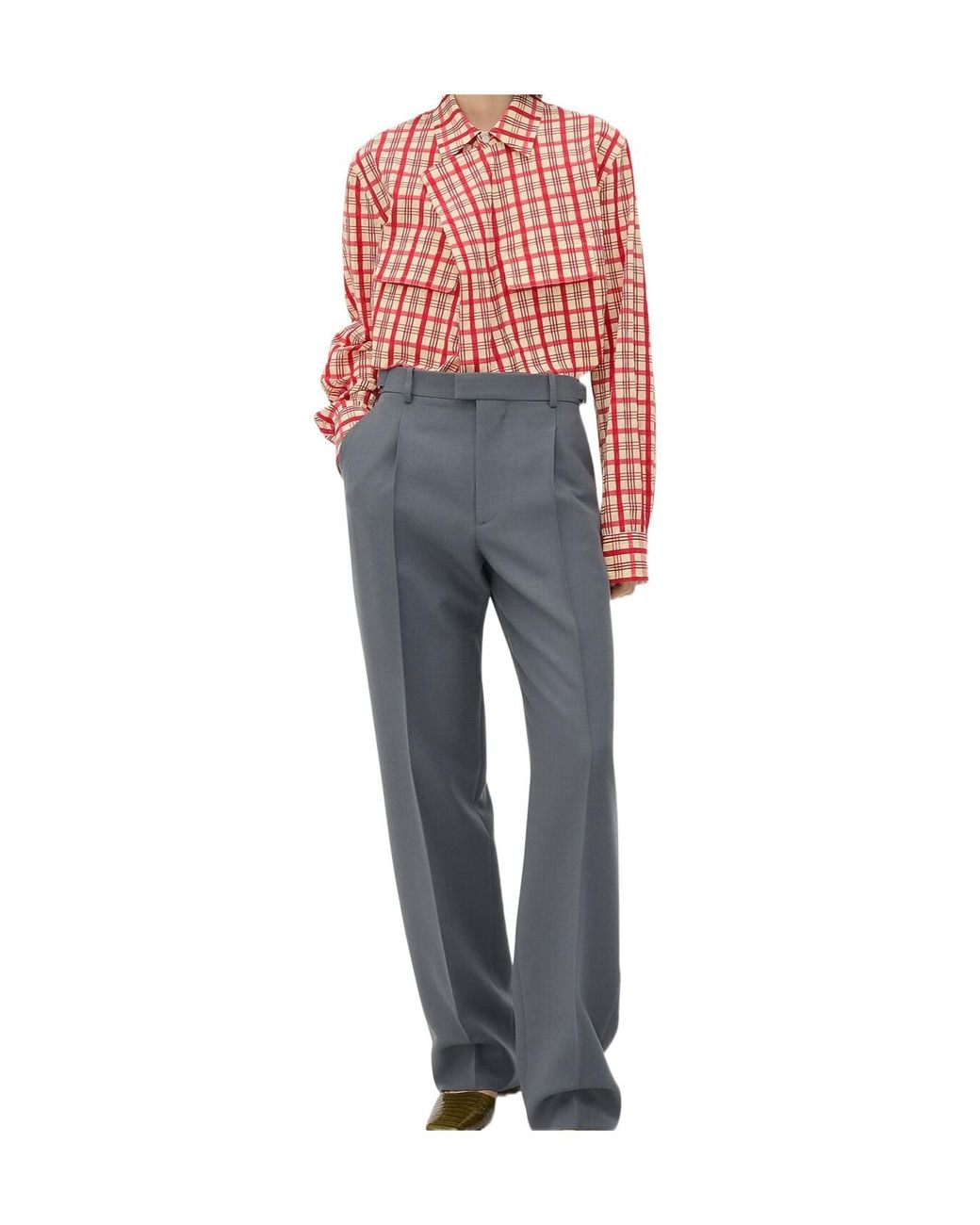 Bottega Veneta Blue Check Shirt