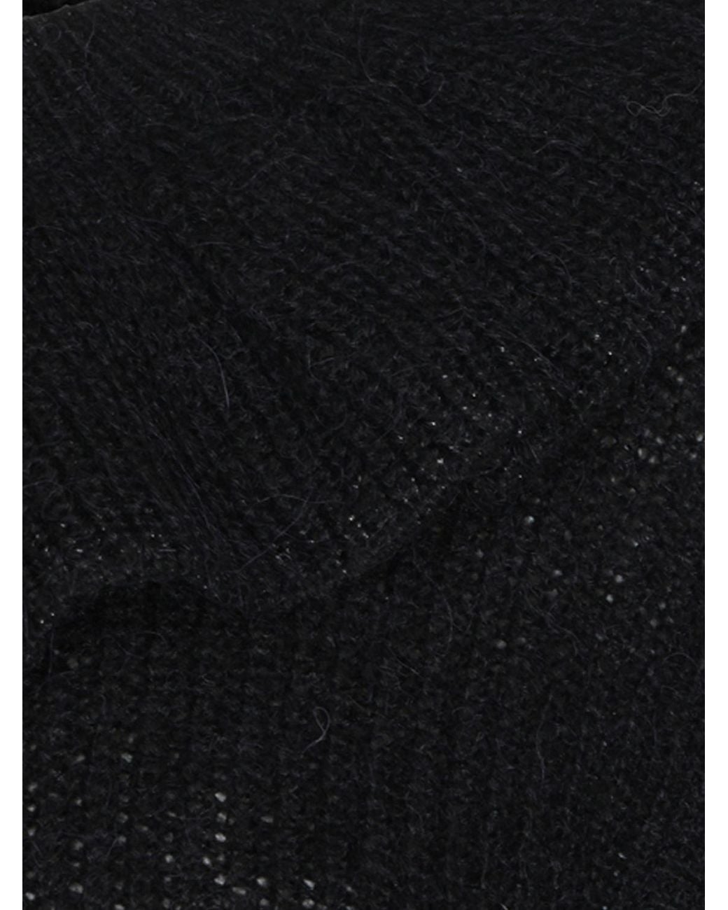 Twinset Black Jumper With Lurex Yarn And Ruffles