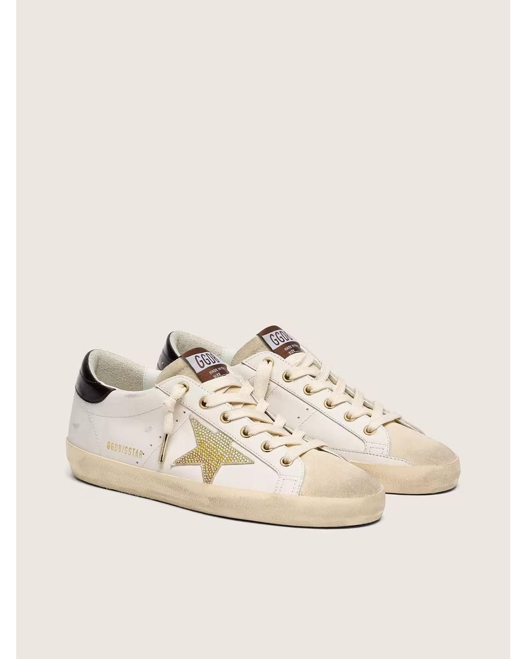 Golden Goose Deluxe Brand Natural Super Star Low-Top Sneakers