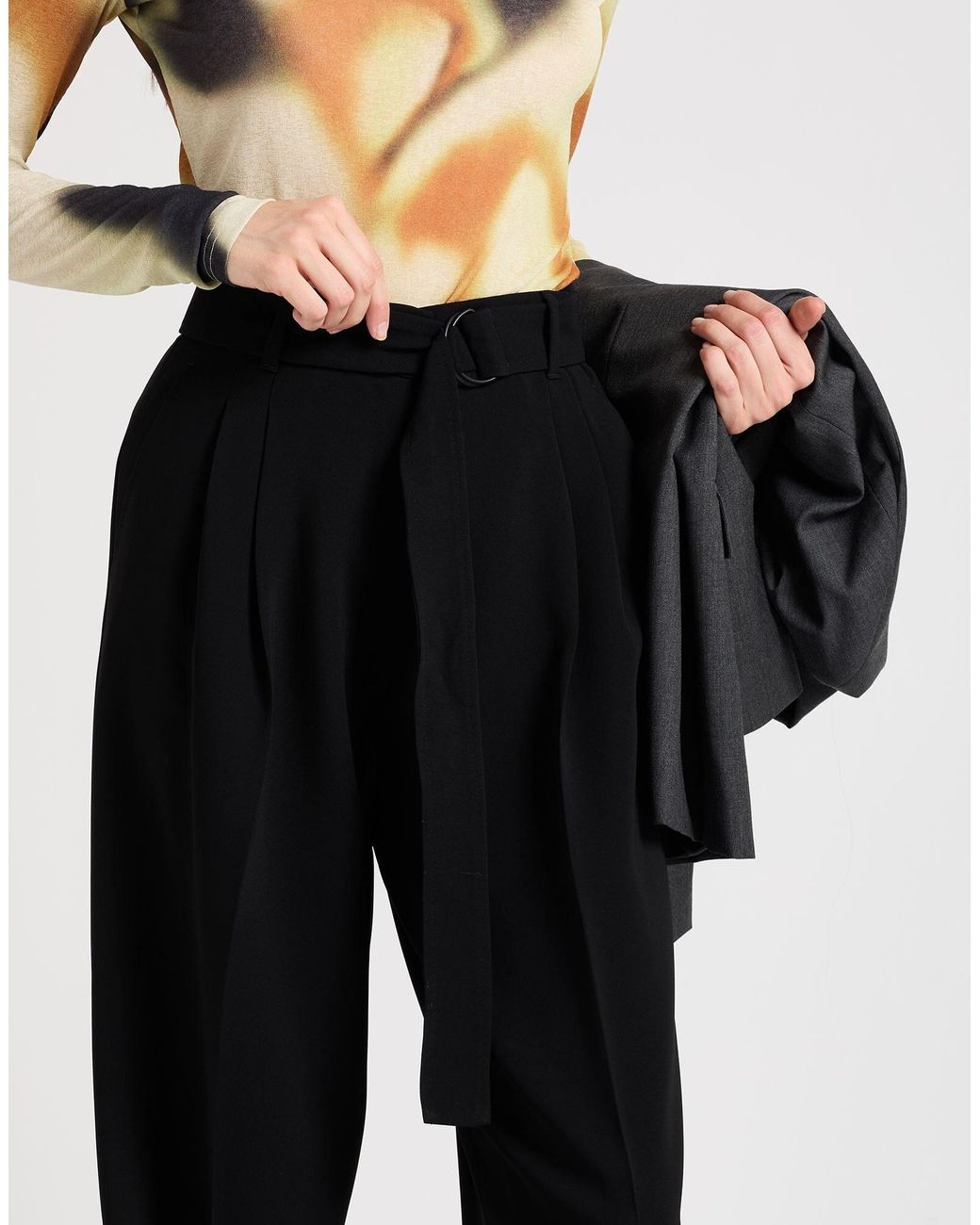 Max Mara Black Straight-Leg Trousers