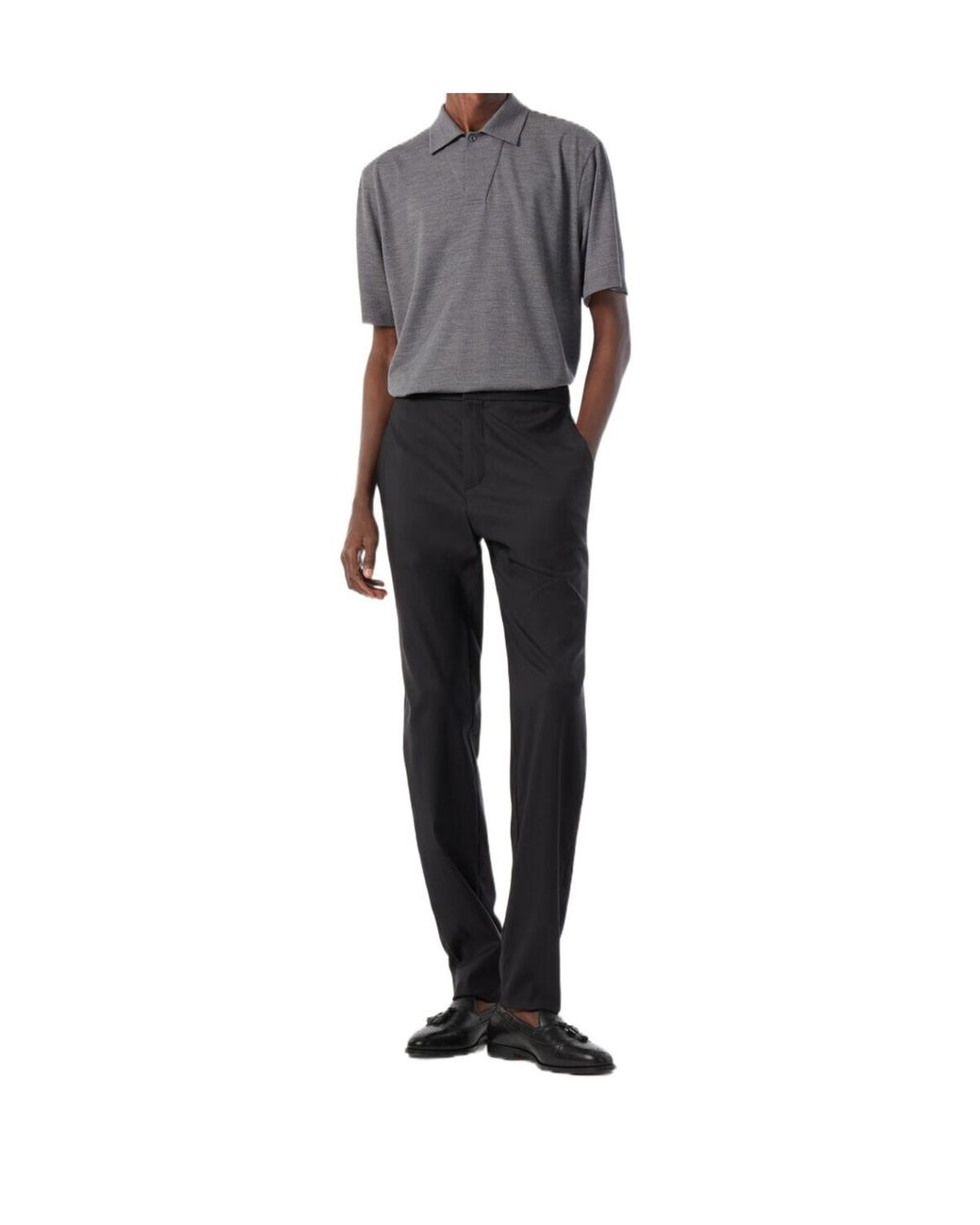 Loro Piana Gray Colmegna Polo Shirt for men