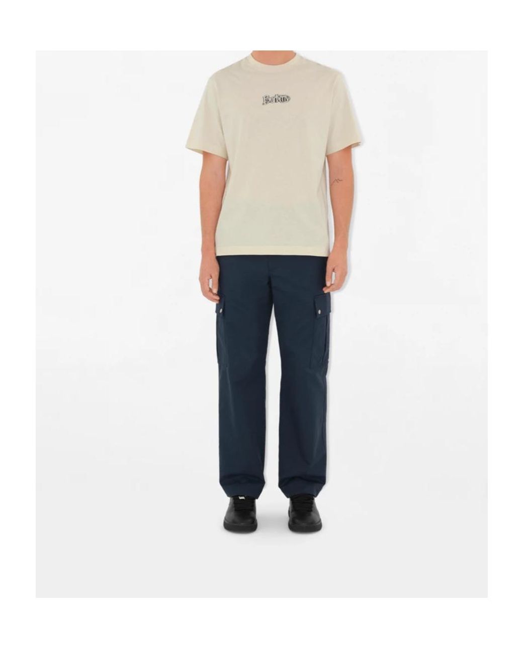 Burberry Natural Logo Printed Crewneck T-Shirt for men