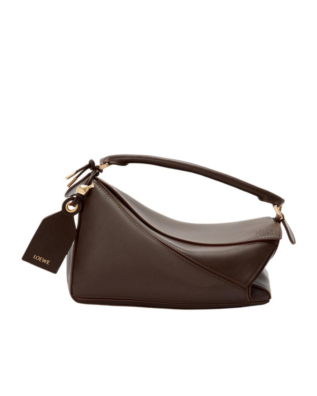 Loewe Brown Small Featherlight Puzzle Bag
