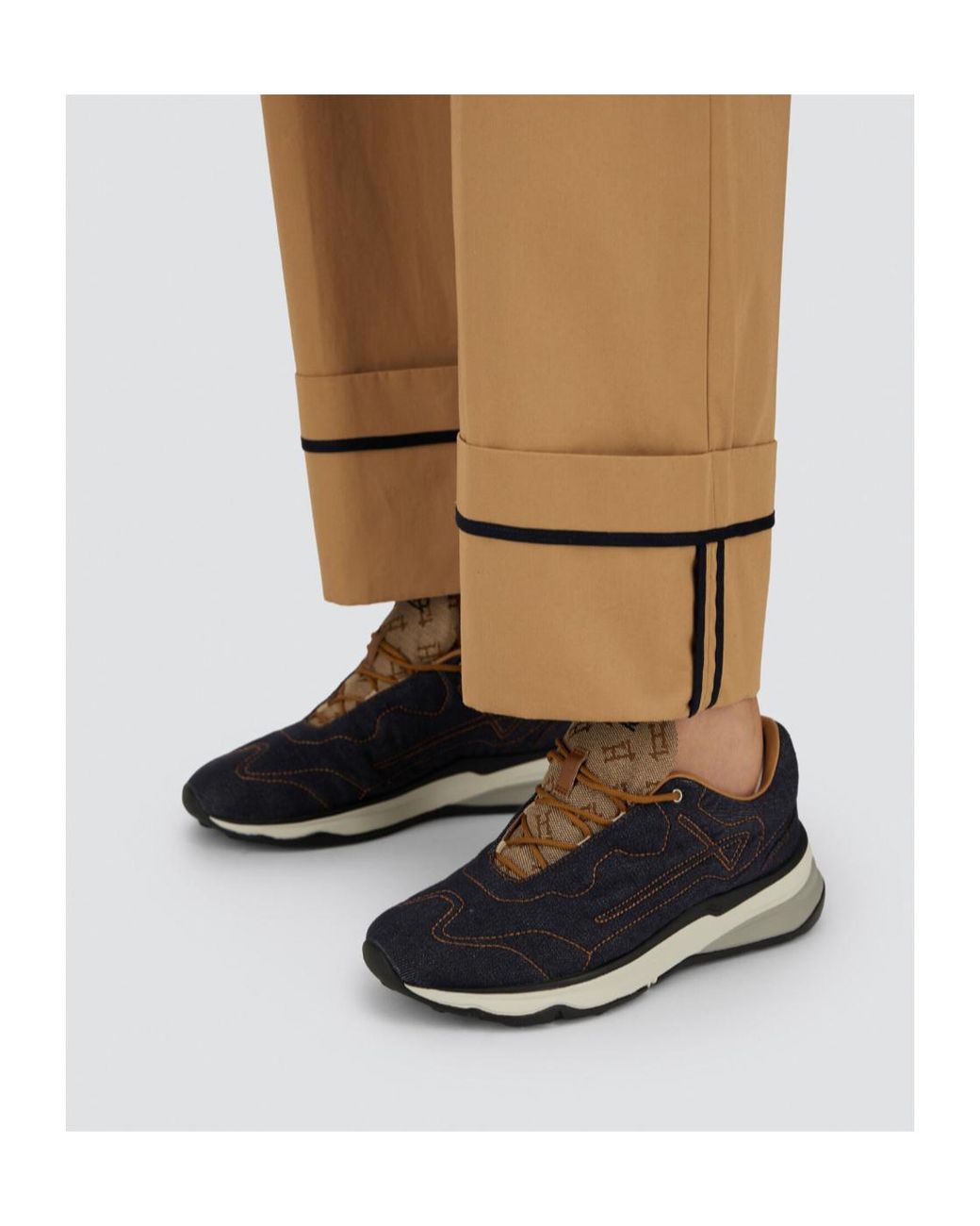 Herno Natural Elasticated Waistband Trousers